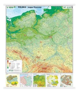 MAPA POLSKA FIZYCZNA 1:750 000