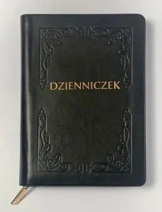 DZIENNICZEK SIOSTRY FAUSTYNY-SKÓRA CZARNY DUŻY