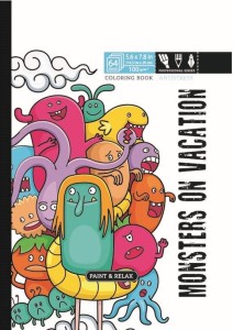 KOLOROWANKA ANTYSTRESOWA MONSTERS ON VACATION