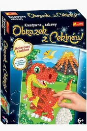 OBRAZEK Z CEKINÓW.DINOZAUR