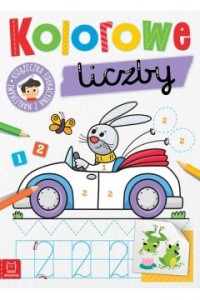 KOLOROWE LICZBY.EDUKACYJNA KSIĄŻECZKA Z NAKLEJKAMI
