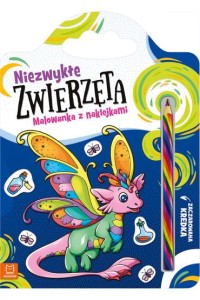 NIEZWYKŁE ZWIERZĘTA.MALOWANKA ZNAKLEJKAMI