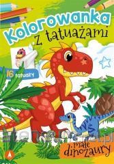 MAŁE DINOZAURY KOLOROWANKI Z TATUAŻAMI