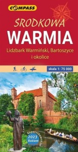 MAPA ŚRODKOWA WARMIA LIDZBARK WARMIŃSKI BARTOSZYCE I OKOLICE