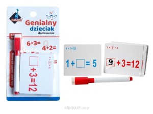 GENIALNY DZIECIAK.FISZKI MATEMATYCZNE DODAWANIE