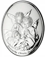 OBRAZEK SREBRNY ANIOŁKI 13X18