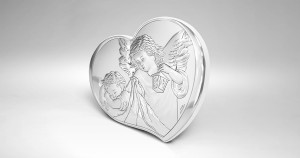 OBRAZEK SREBRNY PAMIĄTKA CHRZTUŚW.11X9,5