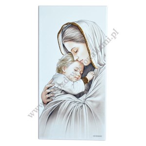 OBRAZEK MATKA BOŻA W DREWNIE 12X14