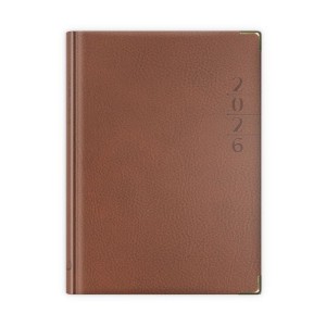 KALENDARZ 2026 B6 LUX ZŁOCONY BRĄZOWY