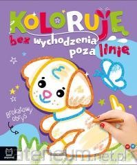 KOLORUJĘ BEZ WYCHODZENIA POZA LINIĘ.BROKATOWY OBRYS Z PIESKIE