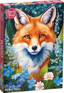 PUZZLE 1000 CHERRY PAZZI RED FOX IN FLOWERS