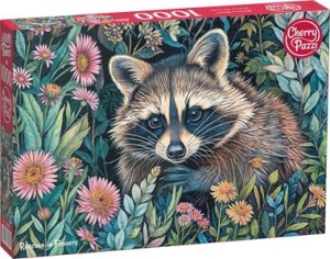 PUZZLE 1000 CHERRY PAZZI RACCOON IN FLOWERS