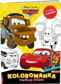 DISNEY PIXAR AUTA.KOLOROWANKA WEDŁUG KODU