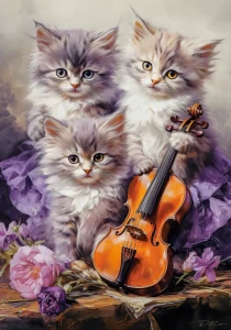 PUZZLE 500 KOCI MUZYKANCI
