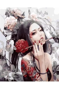 MALOWANIE PO NUMERACH-ANIME GIRL